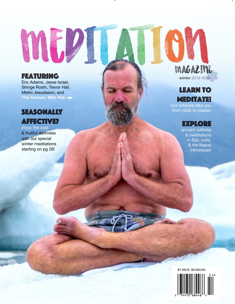 Cover of Meditation Magazine Issue 02, Wim Hof cover