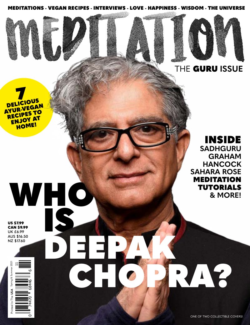 Cover of Meditation Magazine Issue 04, Deepak Chopra cover