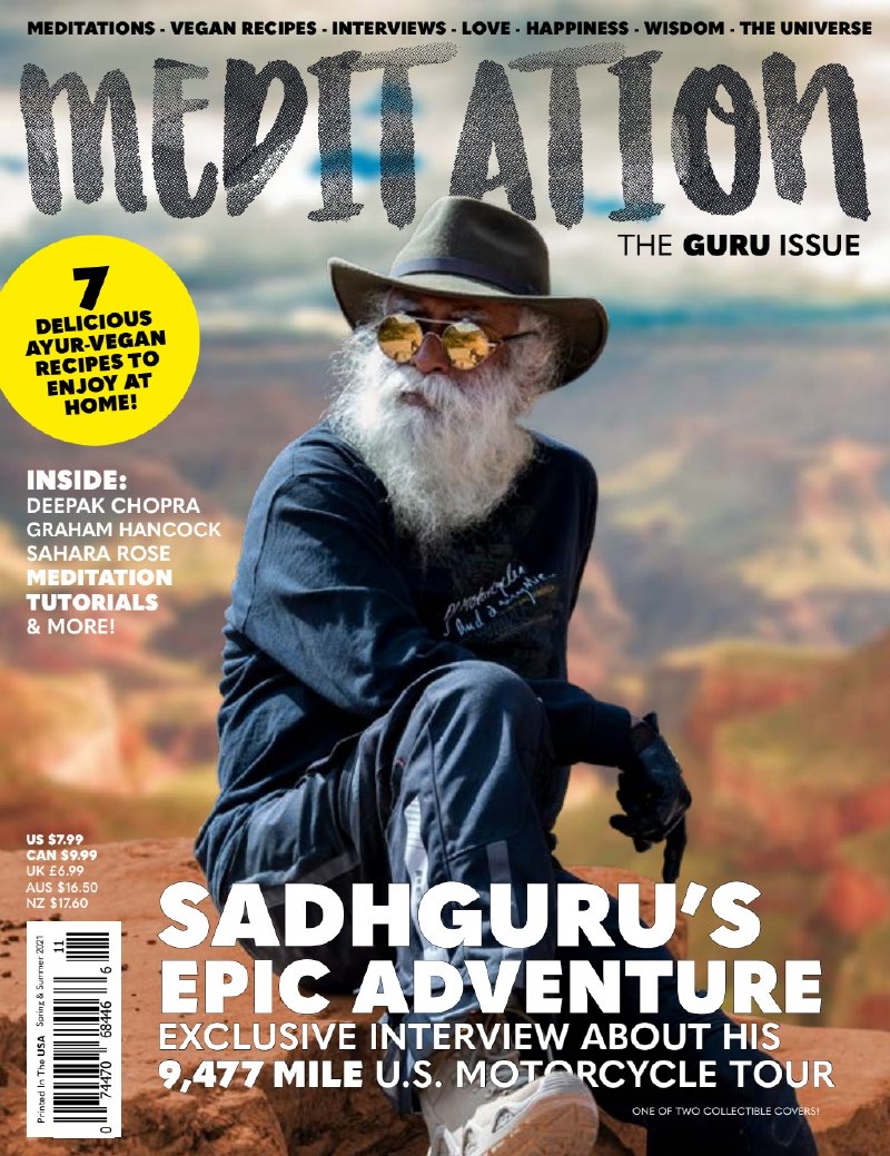 Cover of Meditation Magazine Issue 04, Sadhguru cover